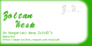 zoltan wesp business card